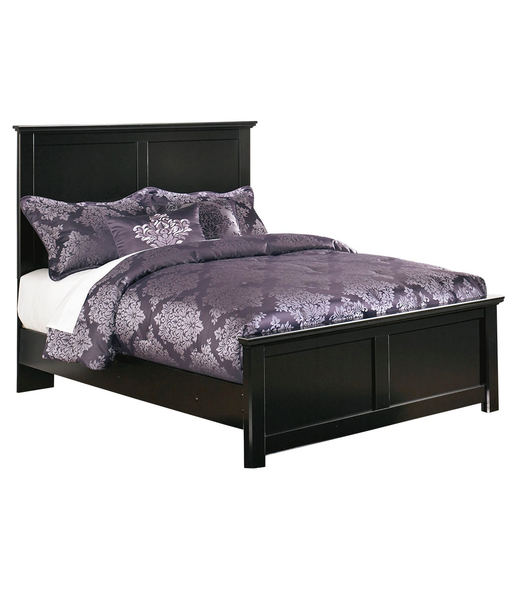 Maribel Full Panel Bed with Mirrored Dresser