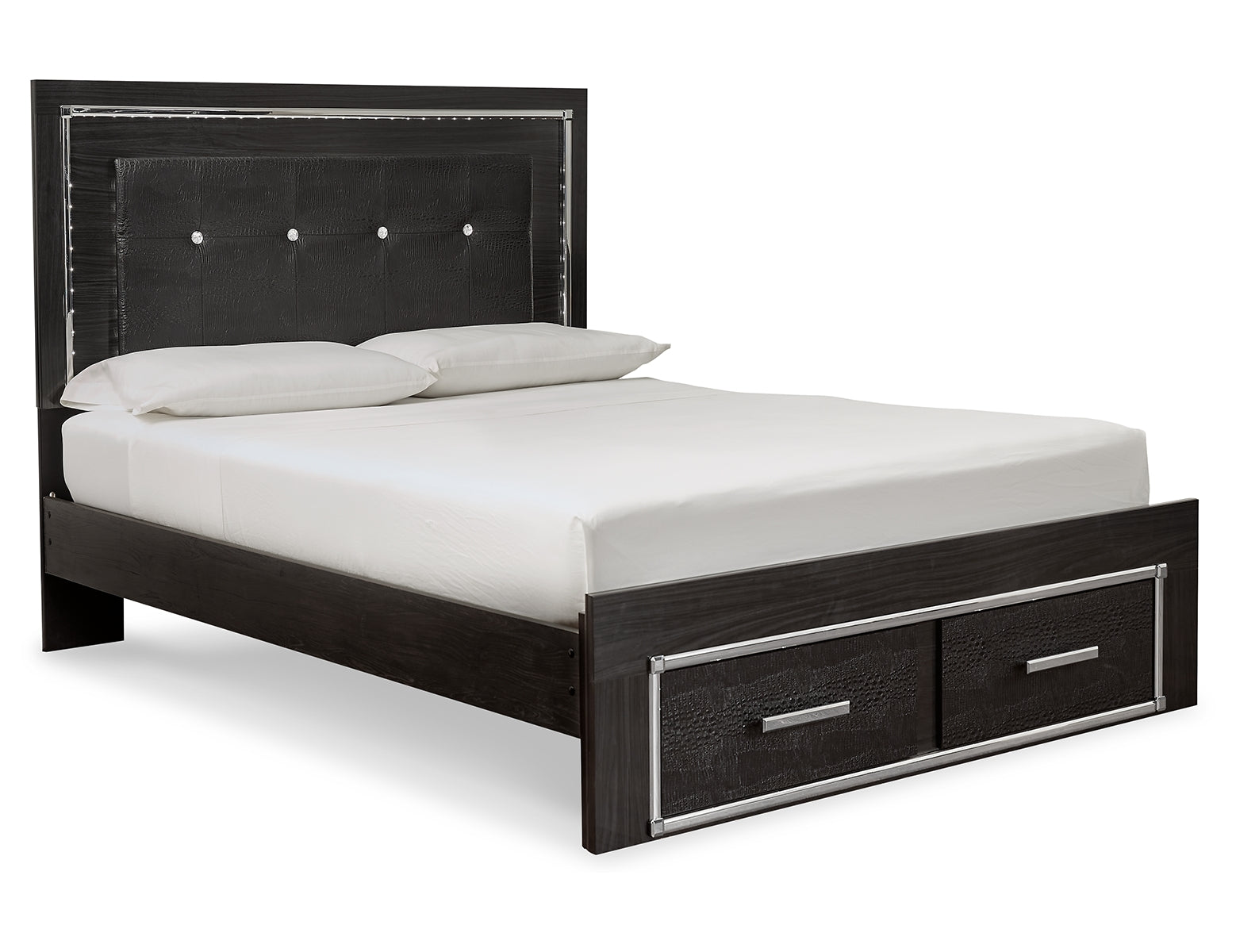 Kaydell Queen Panel Bed with Storage with Dresser