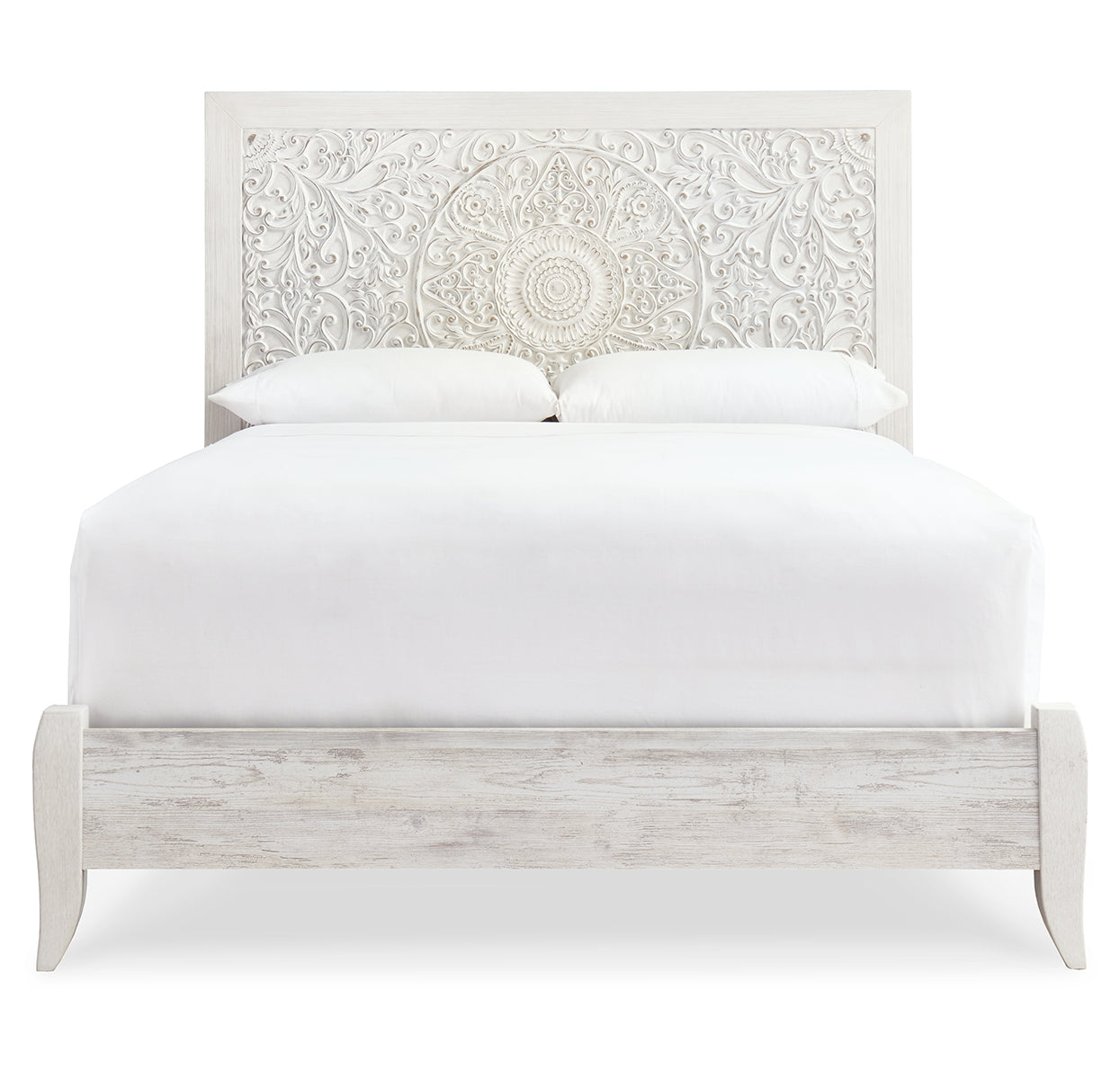 Paxberry Queen Panel Bed with Mirrored Dresser