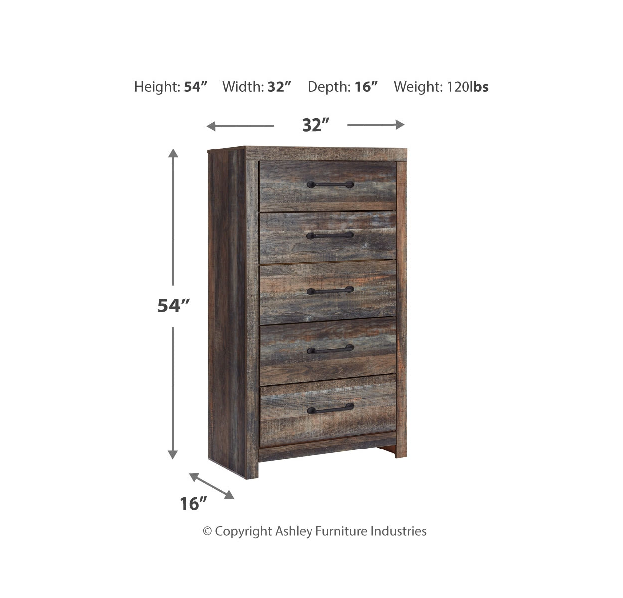 Drystan Full Bookcase Bed with Mirrored Dresser, Chest and Nightstand