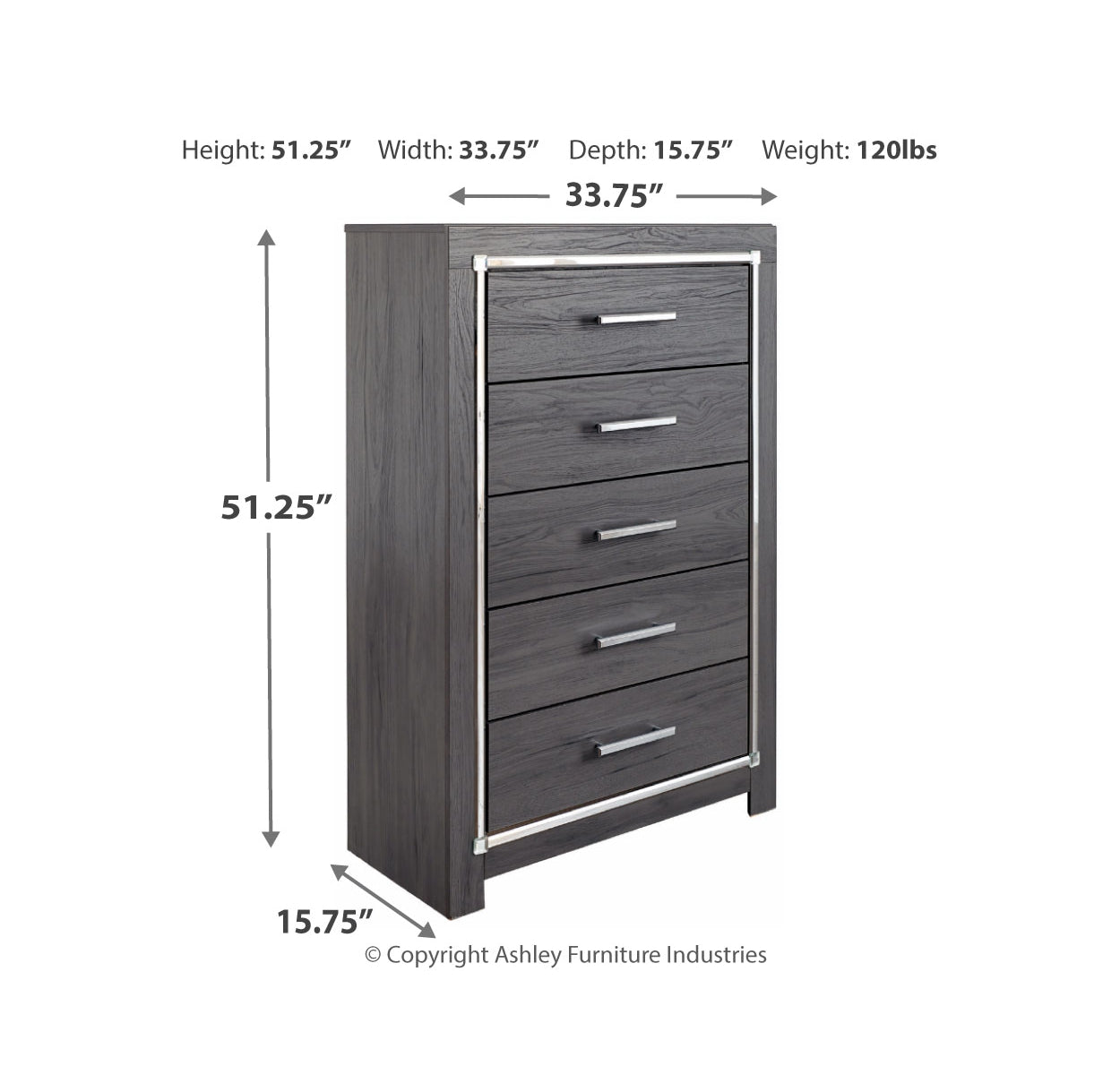 Lodanna Full Panel Bed with Mirrored Dresser and Chest