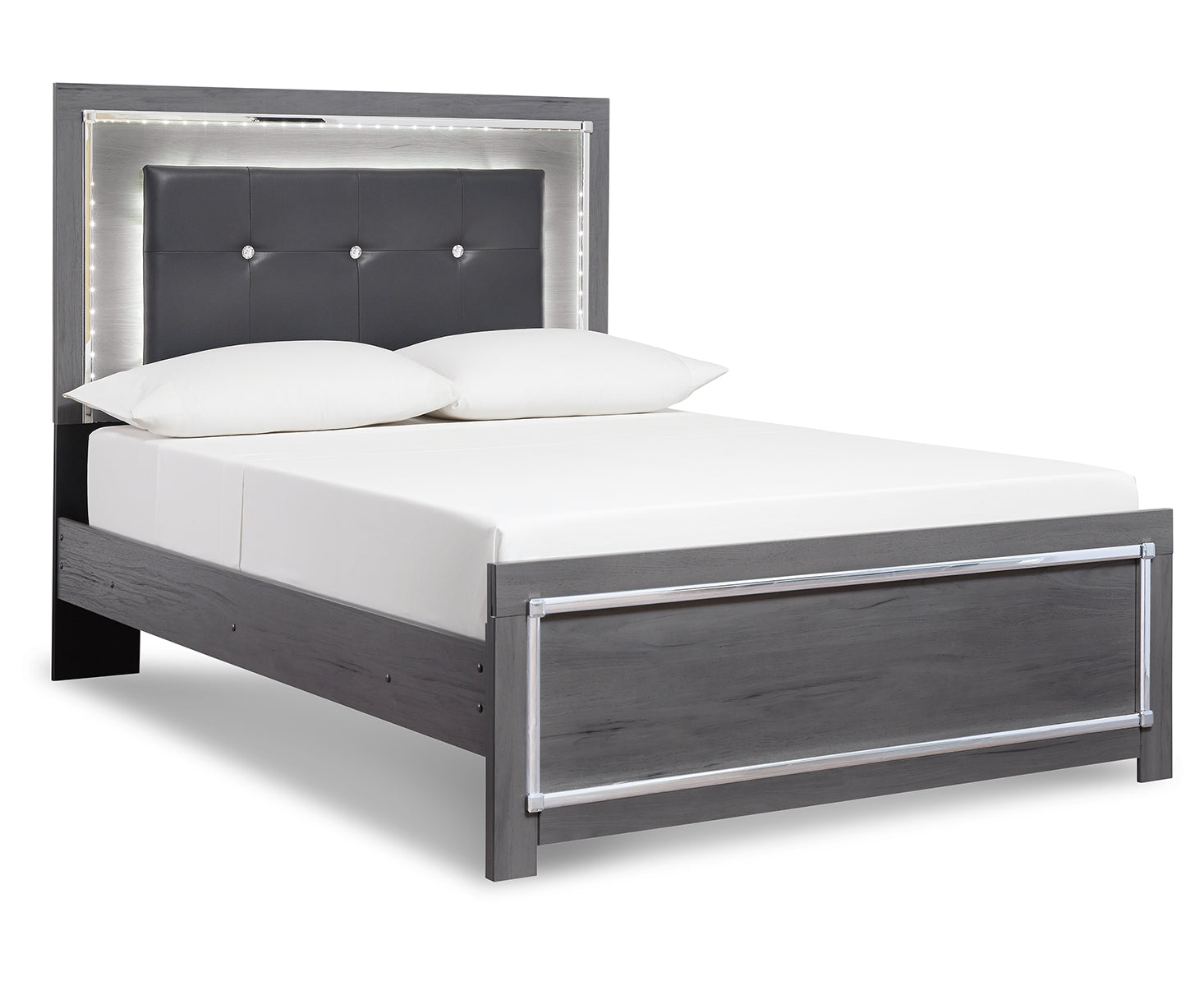 Lodanna King Panel Bed with Mirrored Dresser