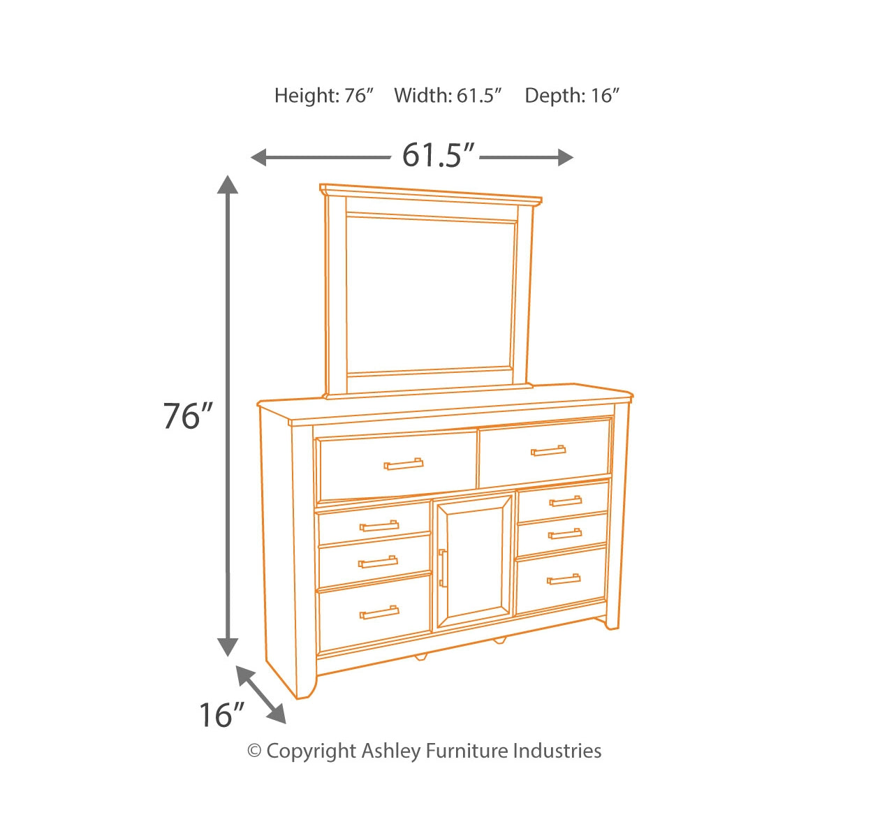 Juararo Queen Panel Bed with Mirrored Dresser, Chest and Nightstand