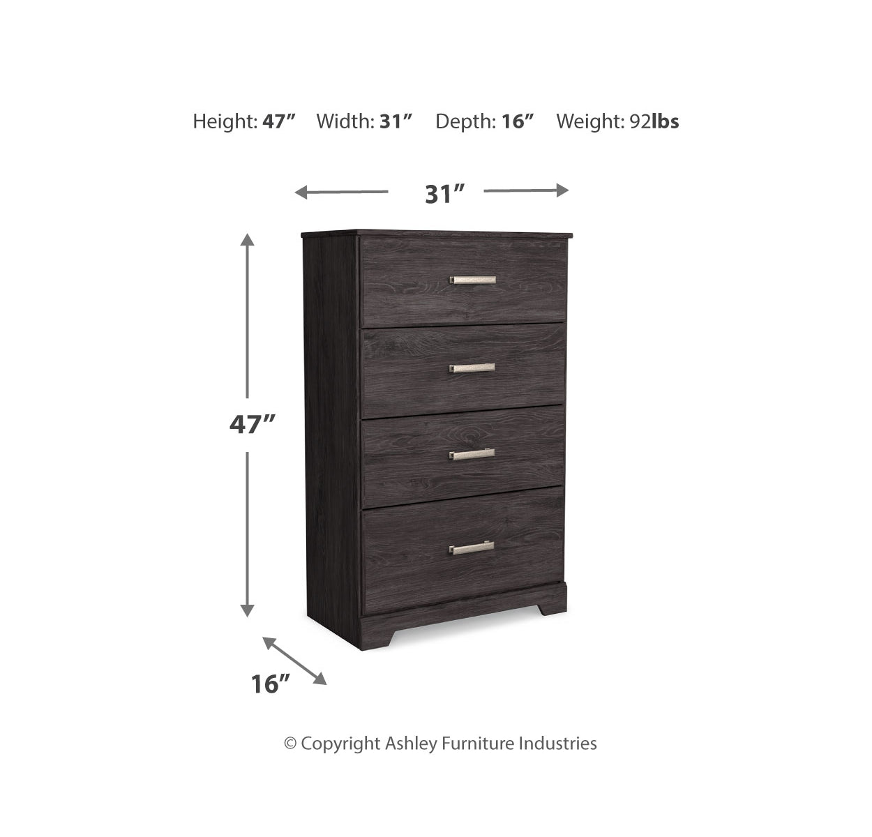 Belachime Twin Panel Bed with Mirrored Dresser and Chest