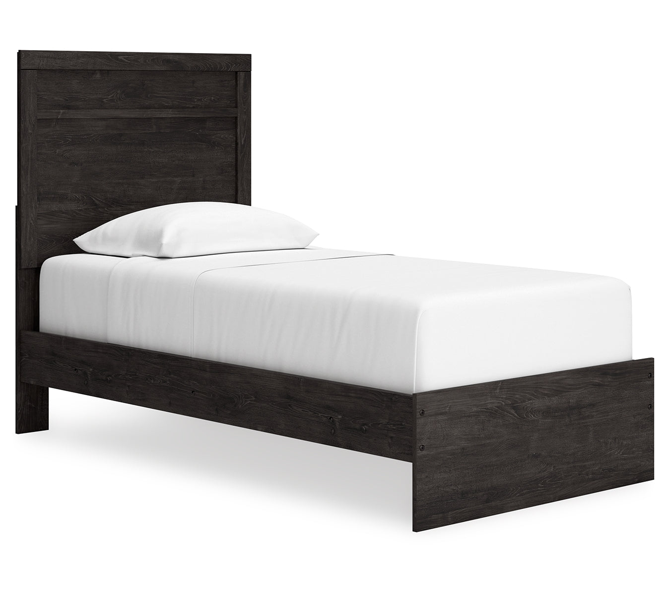 Belachime Twin Panel Bed with Mirrored Dresser and 2 Nightstands