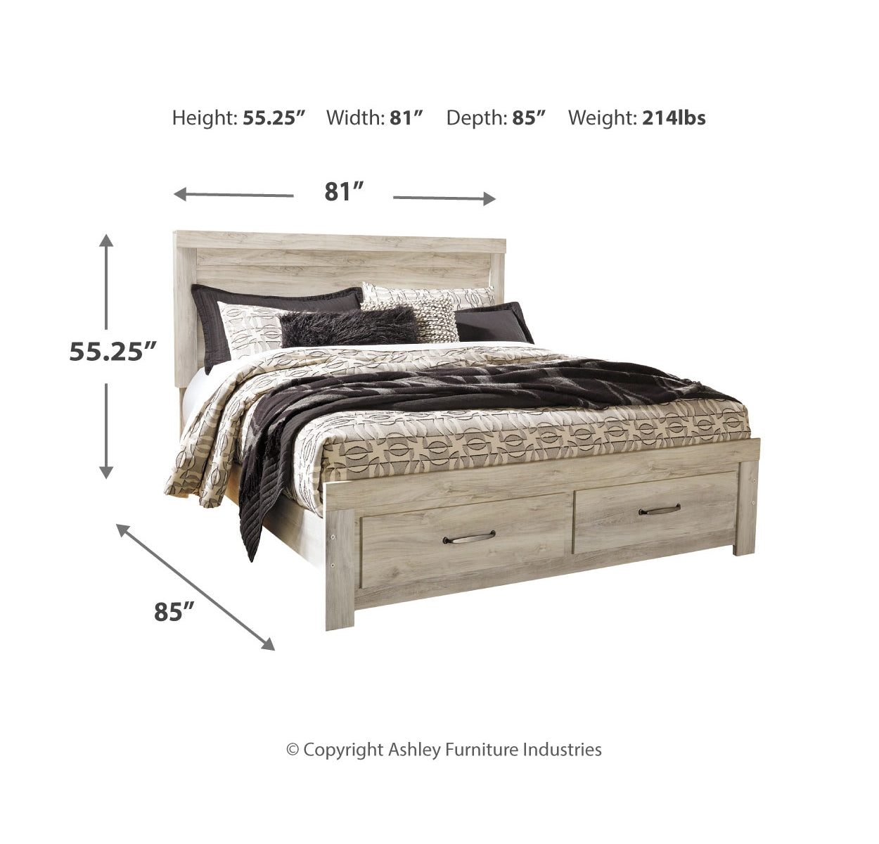 Bellaby king platform bed shop with storage