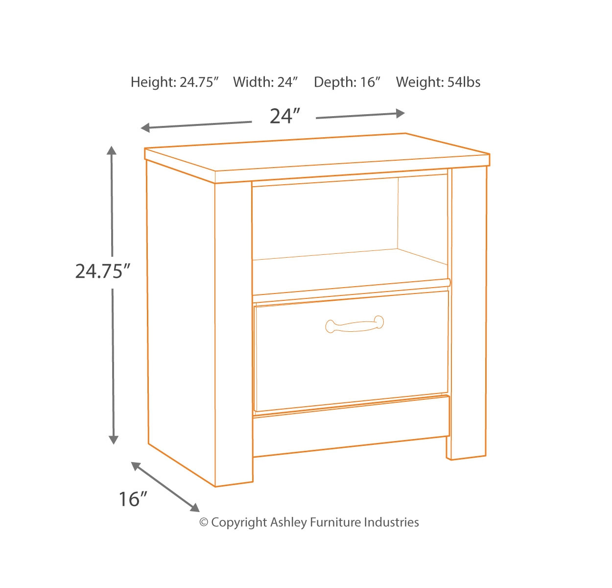 Bellaby King Platform Bed with 2 Storage Drawers with Mirrored Dresser and Nightstand