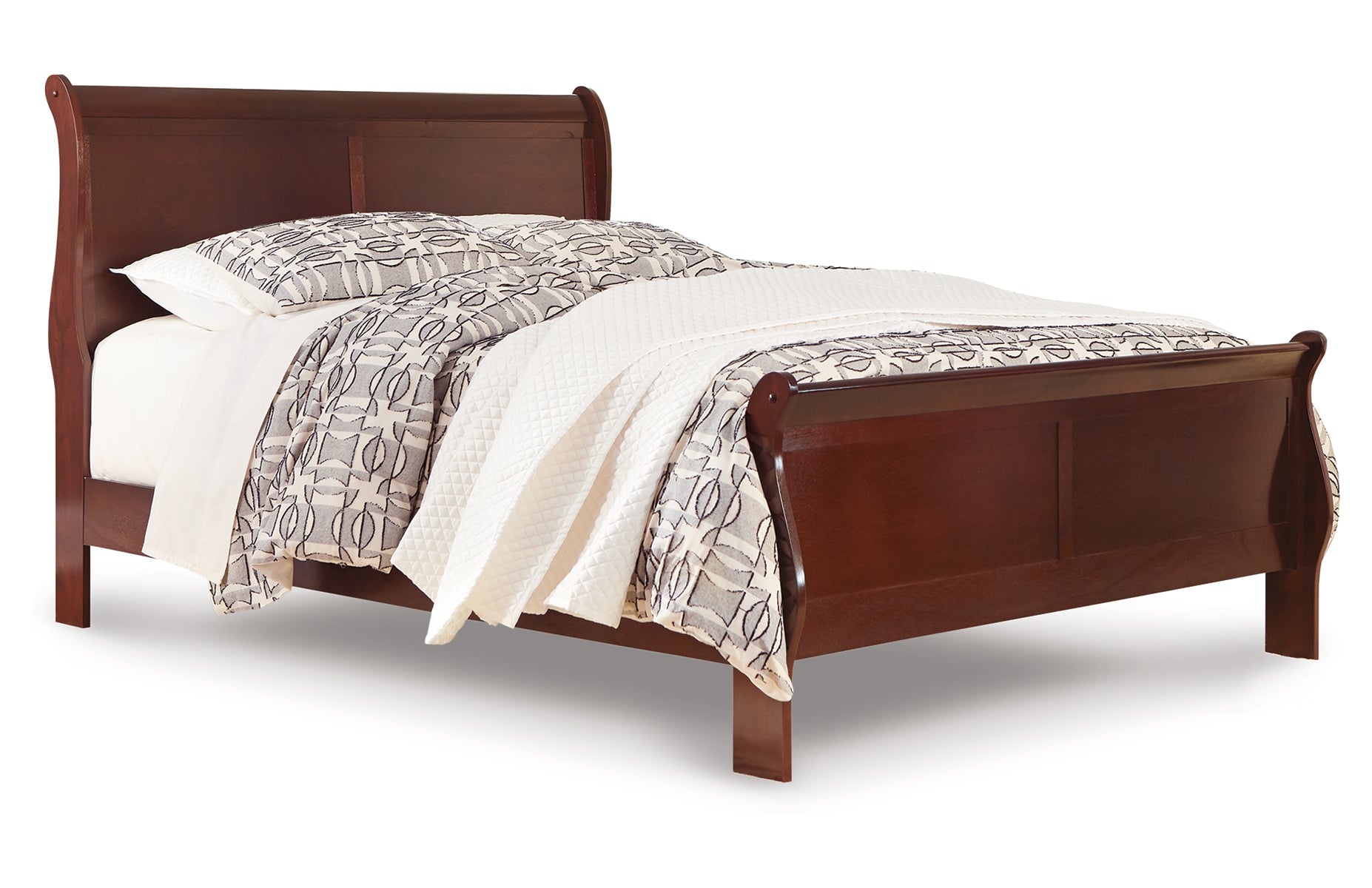 Alisdair Queen Sleigh Bed with Mirrored Dresser, Chest and Nightstand