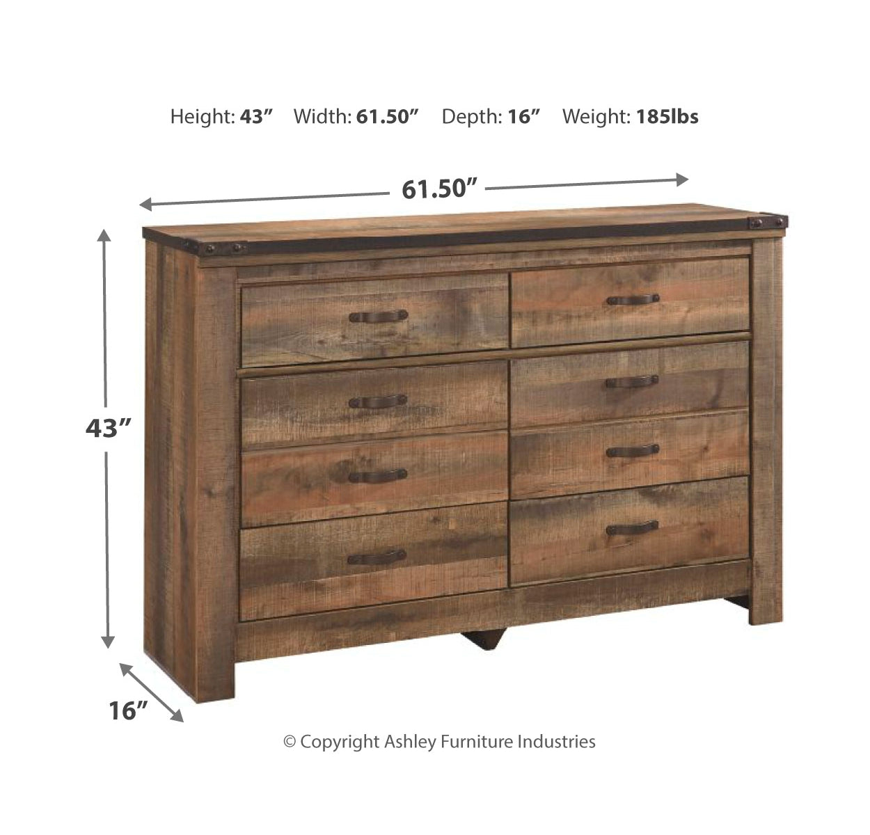 Trinell King Poster Bed with Dresser, Chest and Nightstand