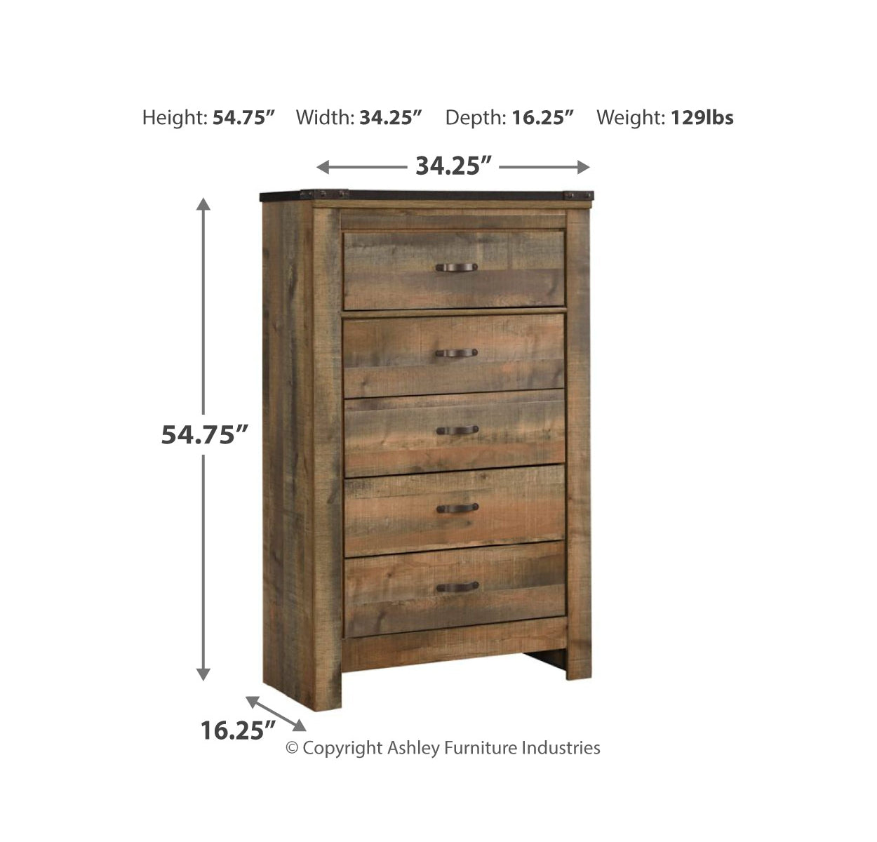 Trinell King Panel Bed with Dresser, Chest and Nightstand