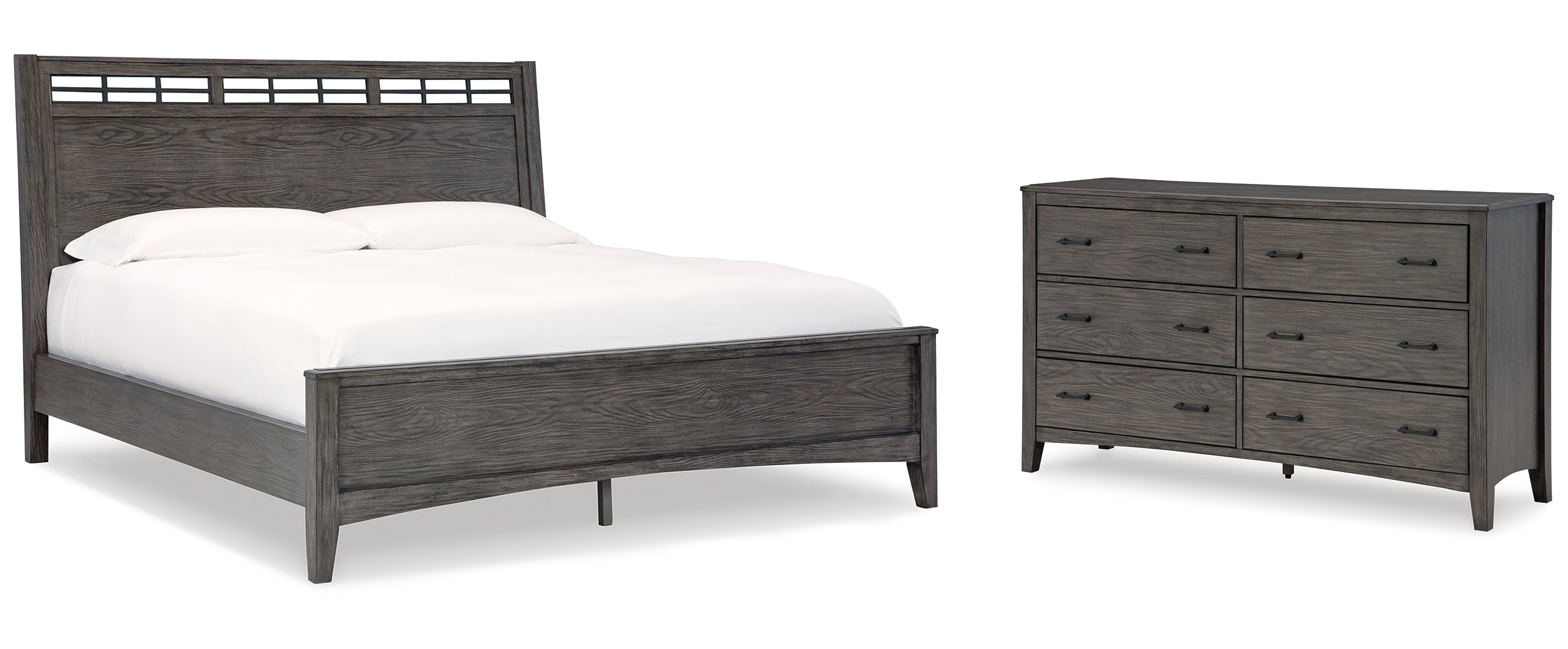 Montillan Queen Panel Bed with Dresser