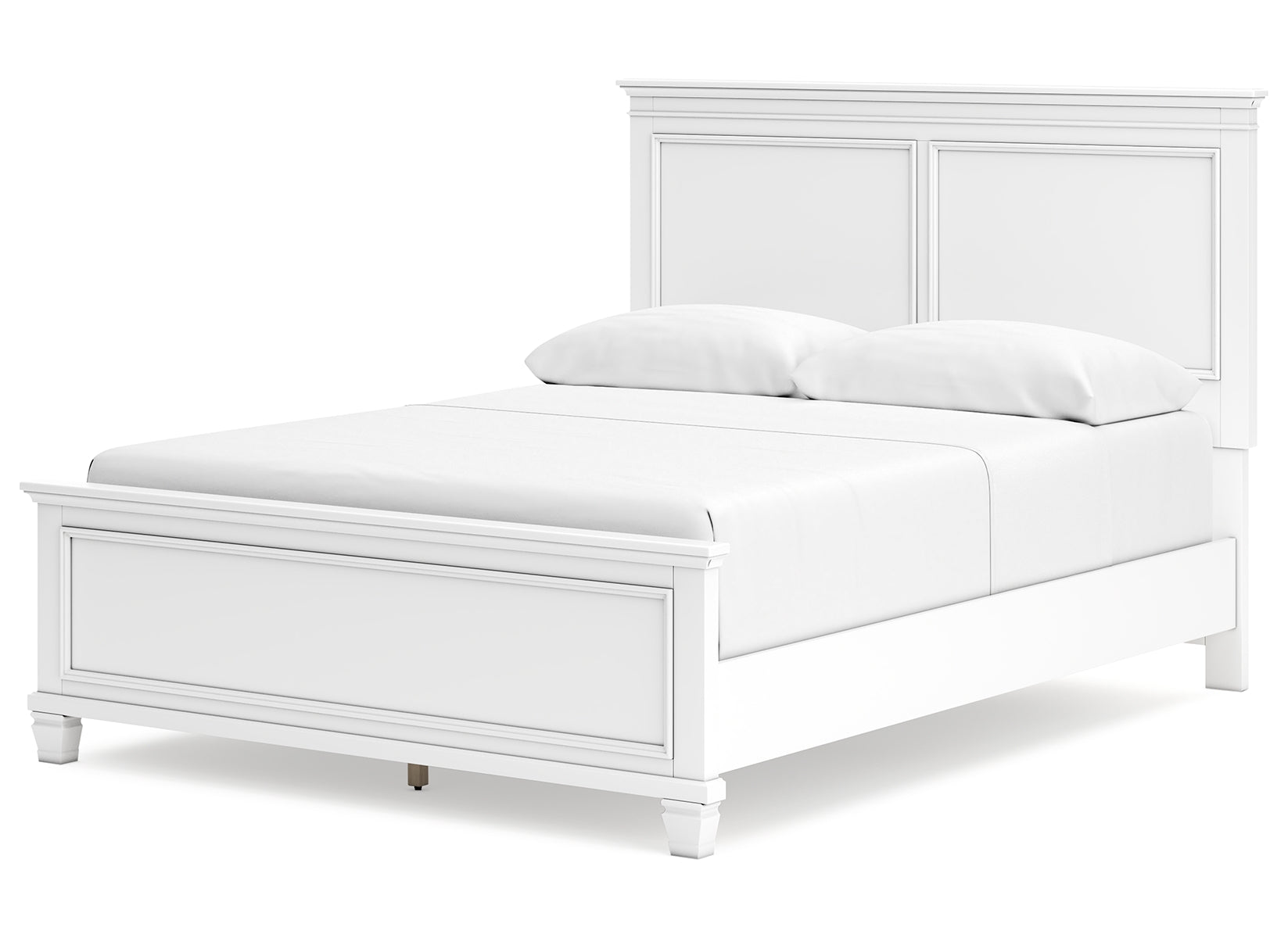 Fortman Queen Panel Bed with Mirrored Dresser