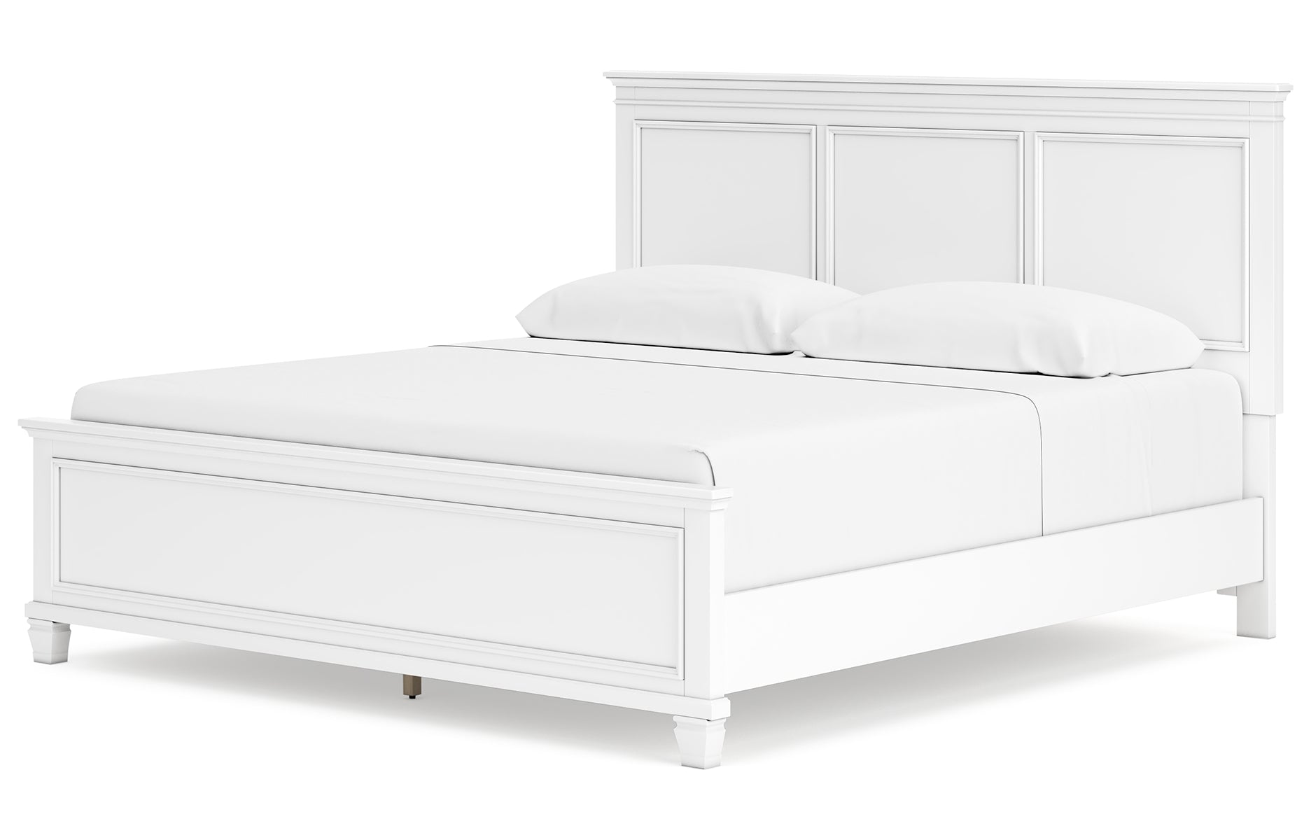 Fortman King Panel Bed with Mirrored Dresser