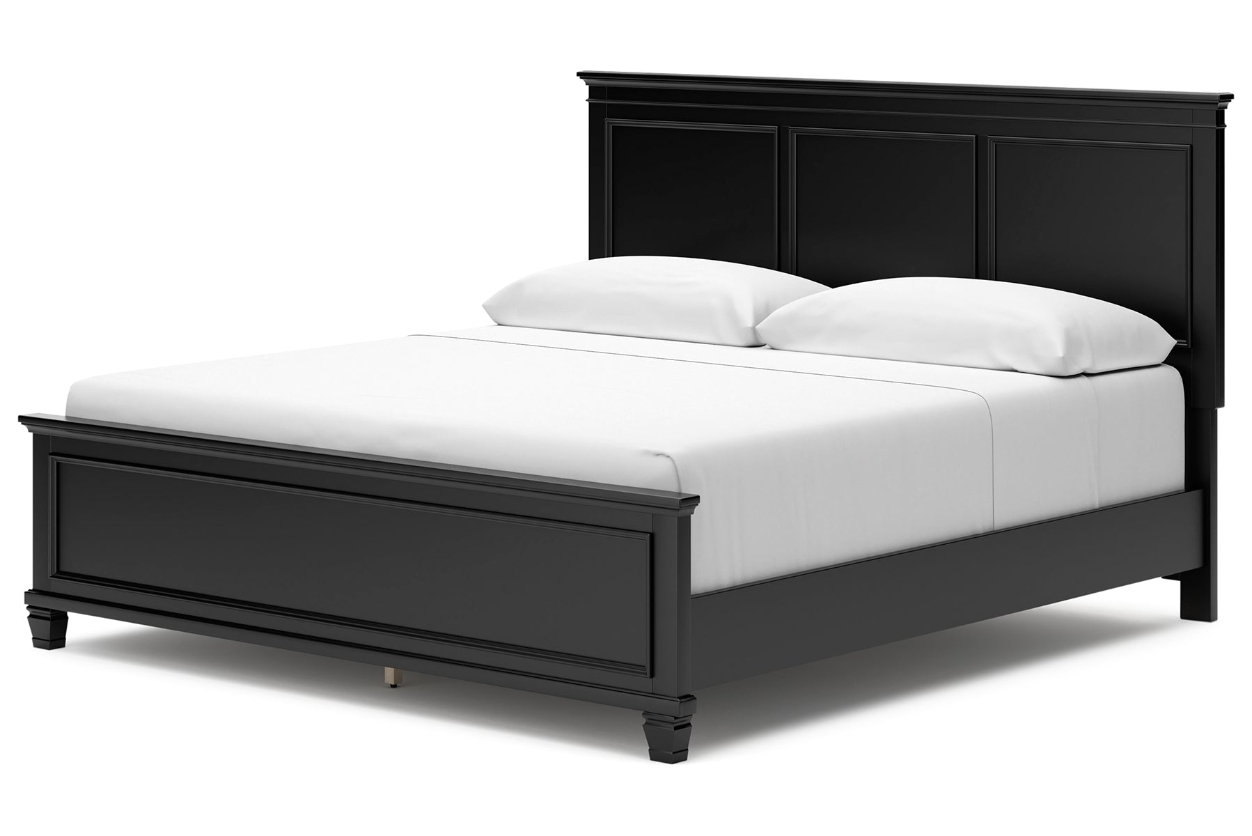 Lanolee King Panel Bed with Mirrored Dresser, Chest and Nightstand