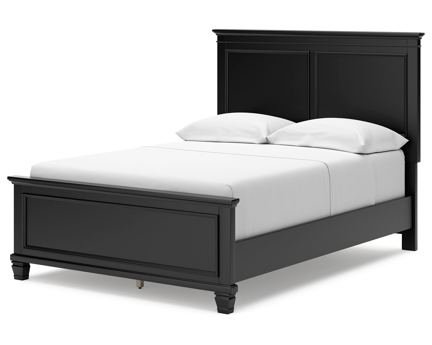 Lanolee Full Panel Bed with Mirrored Dresser and 2 Nightstands