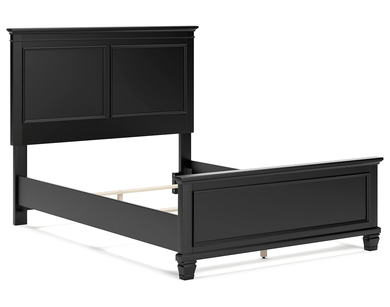 Lanolee Full Panel Bed with Mirrored Dresser and 2 Nightstands