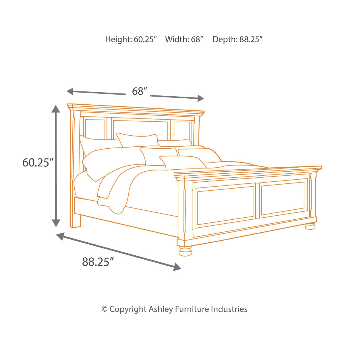 Porter Queen Panel Bed with Mirrored Dresser, Chest and Nightstand