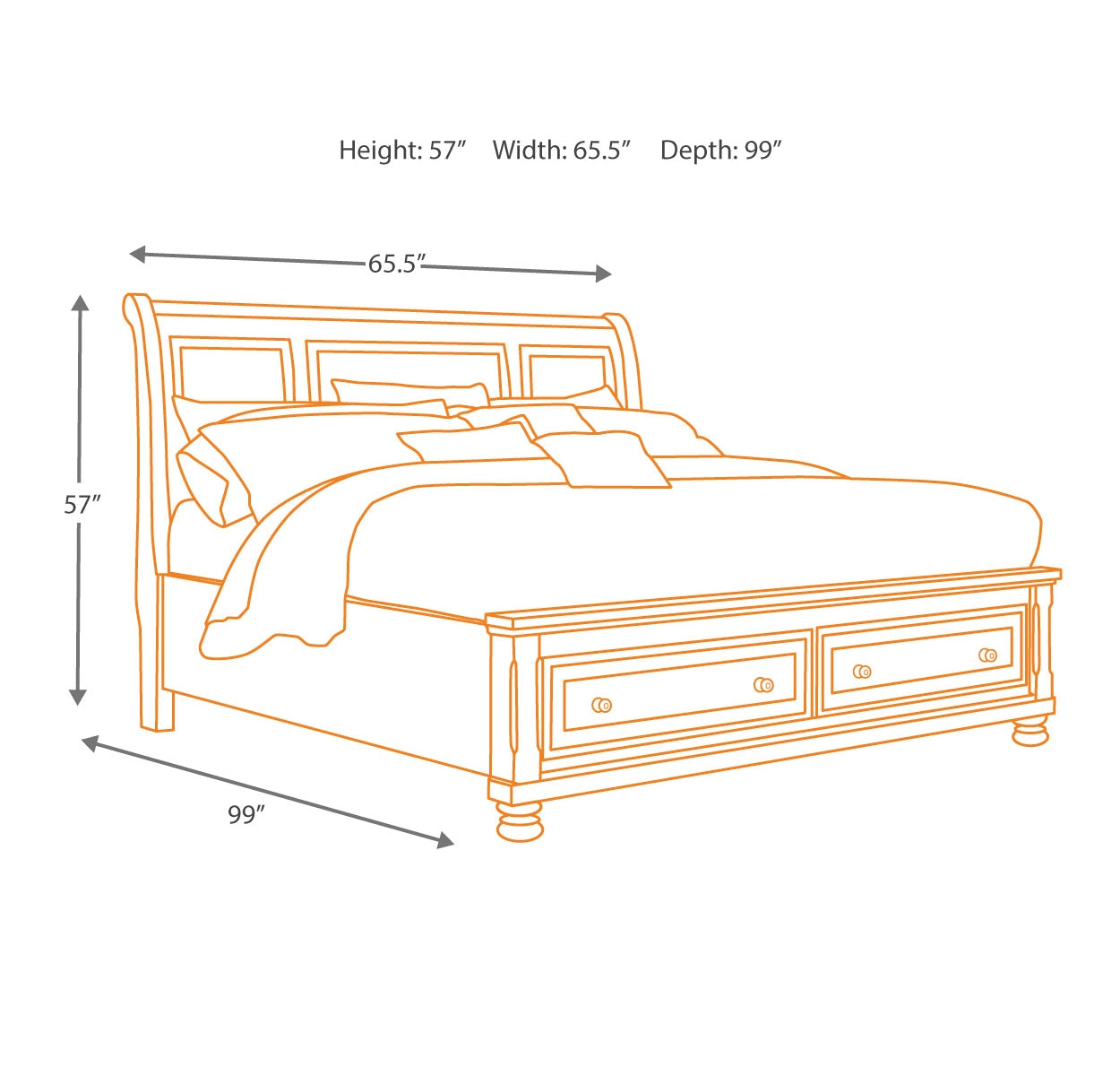 Porter California King Sleigh Bed