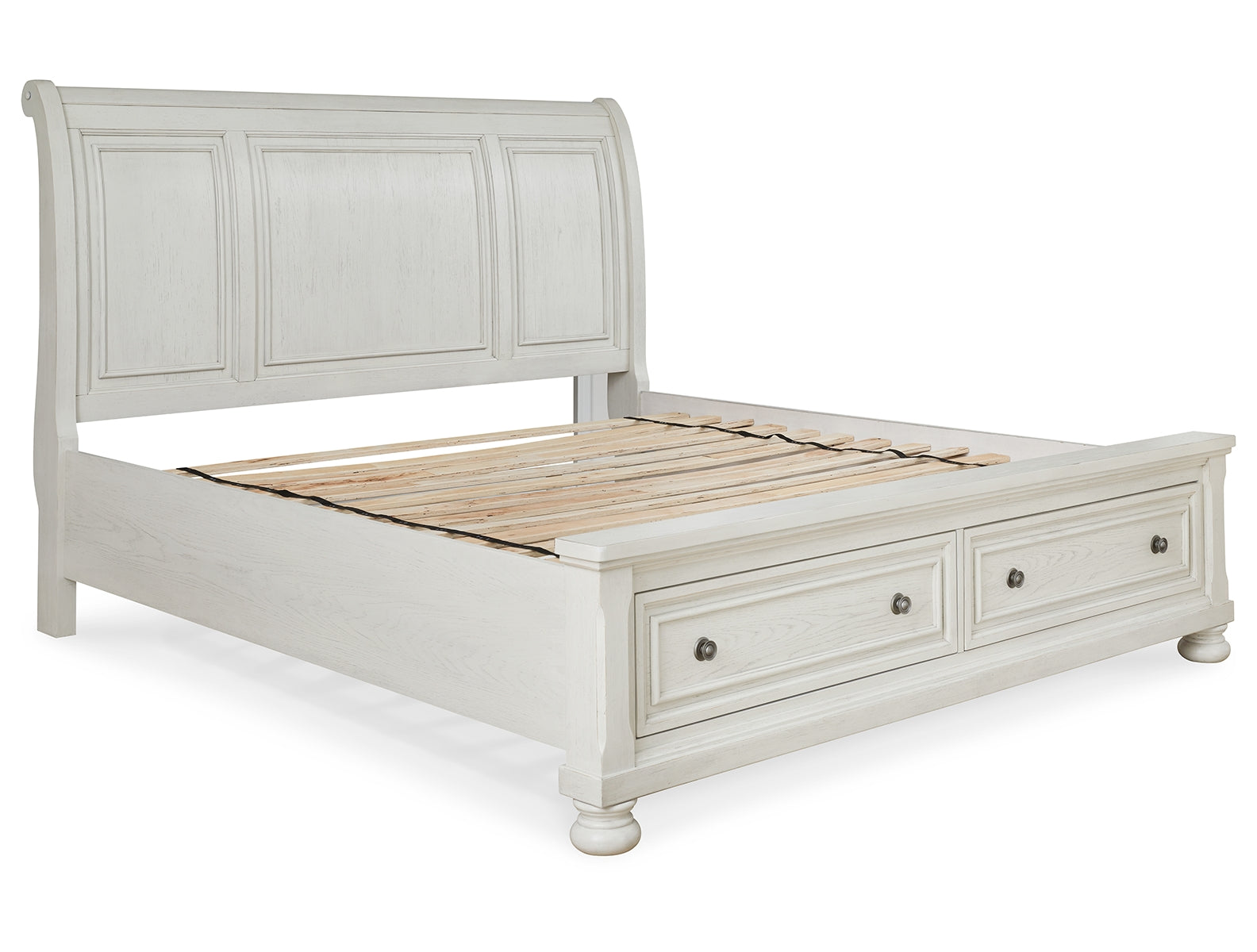 Robbinsdale Queen Sleigh Bed with Storage with Mirrored Dresser, Chest and Nightstand