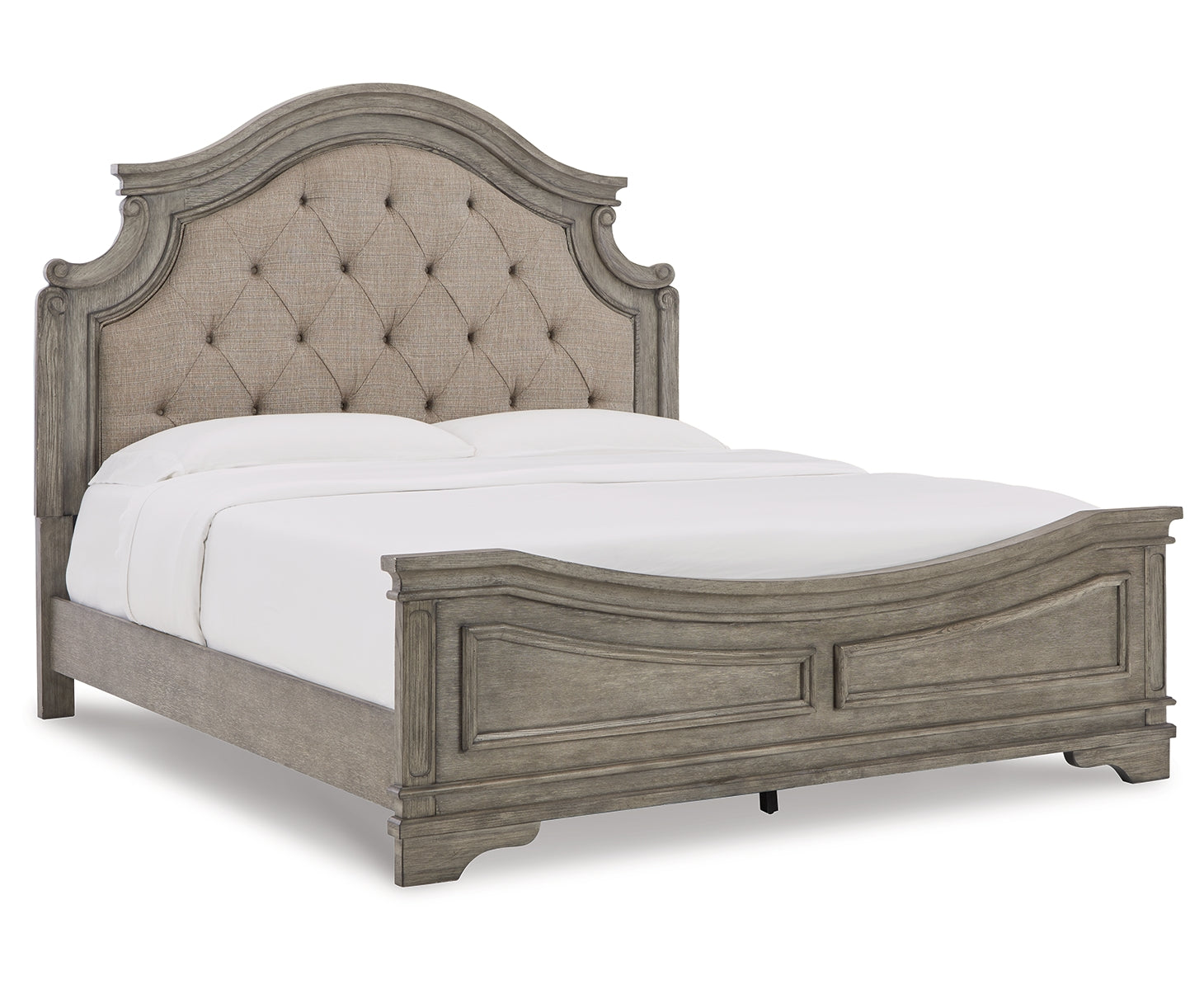 Lodenbay King Panel Bed with Mirrored Dresser and Chest