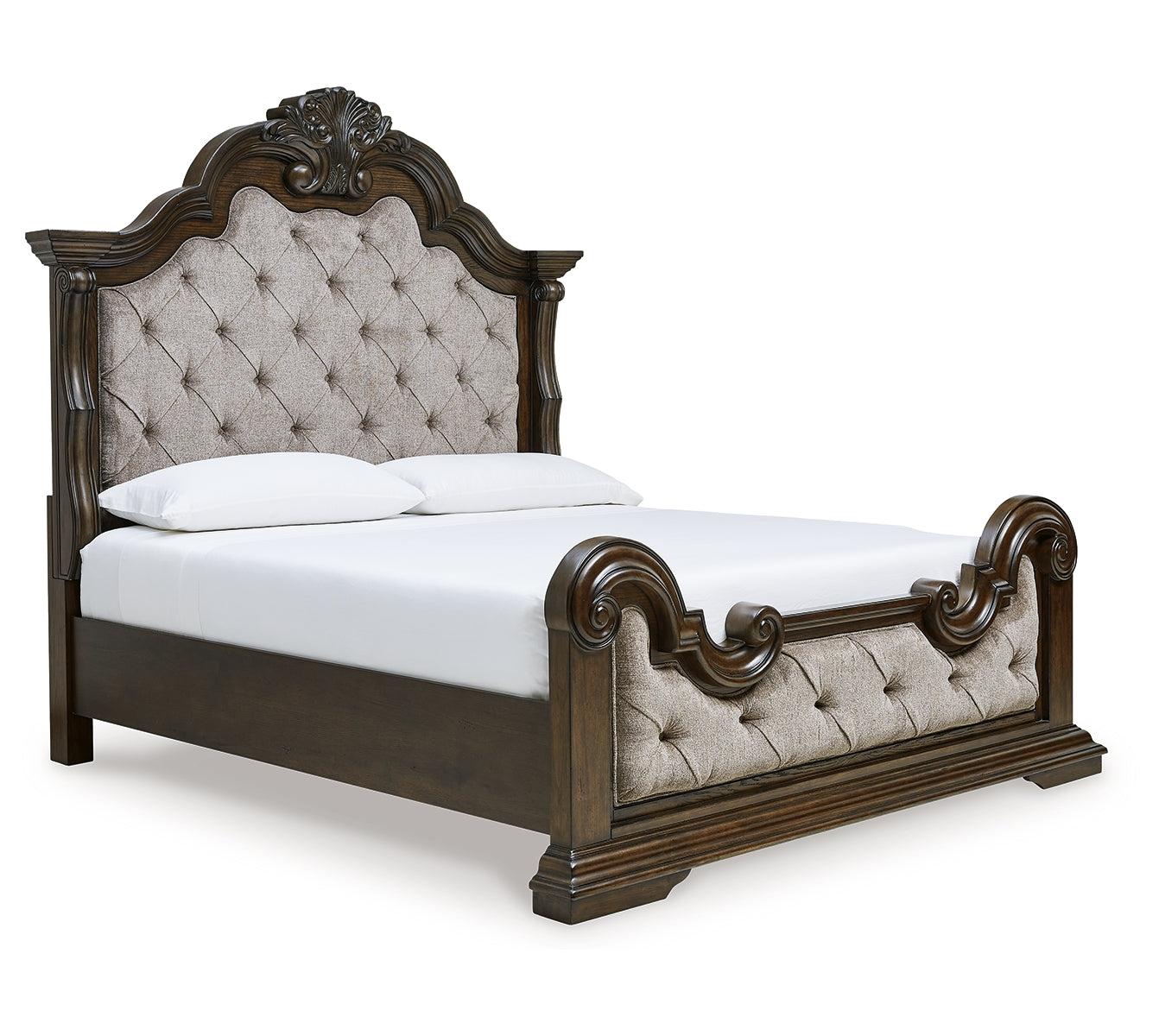 Maylee King Upholstered Bed with 2 Nightstands