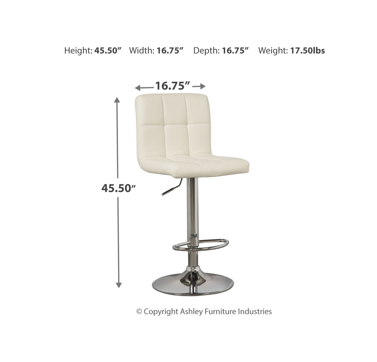 Bellatier Adjustable Height Bar Stool (Set of 2)