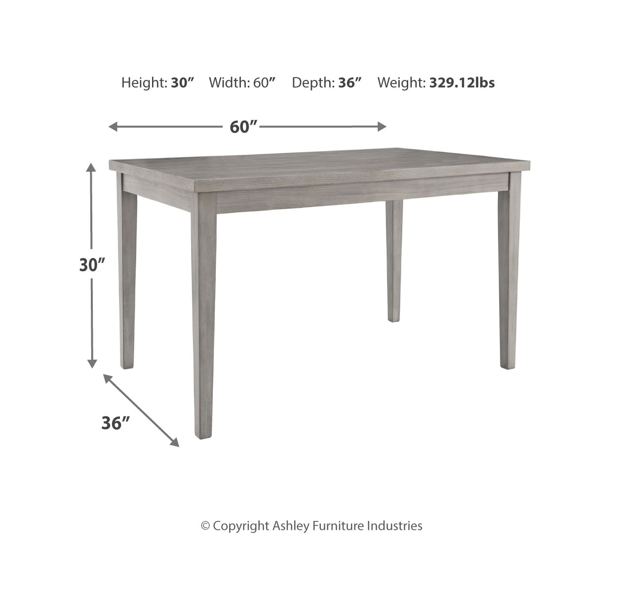 Parellen Dining Table and 6 Chairs