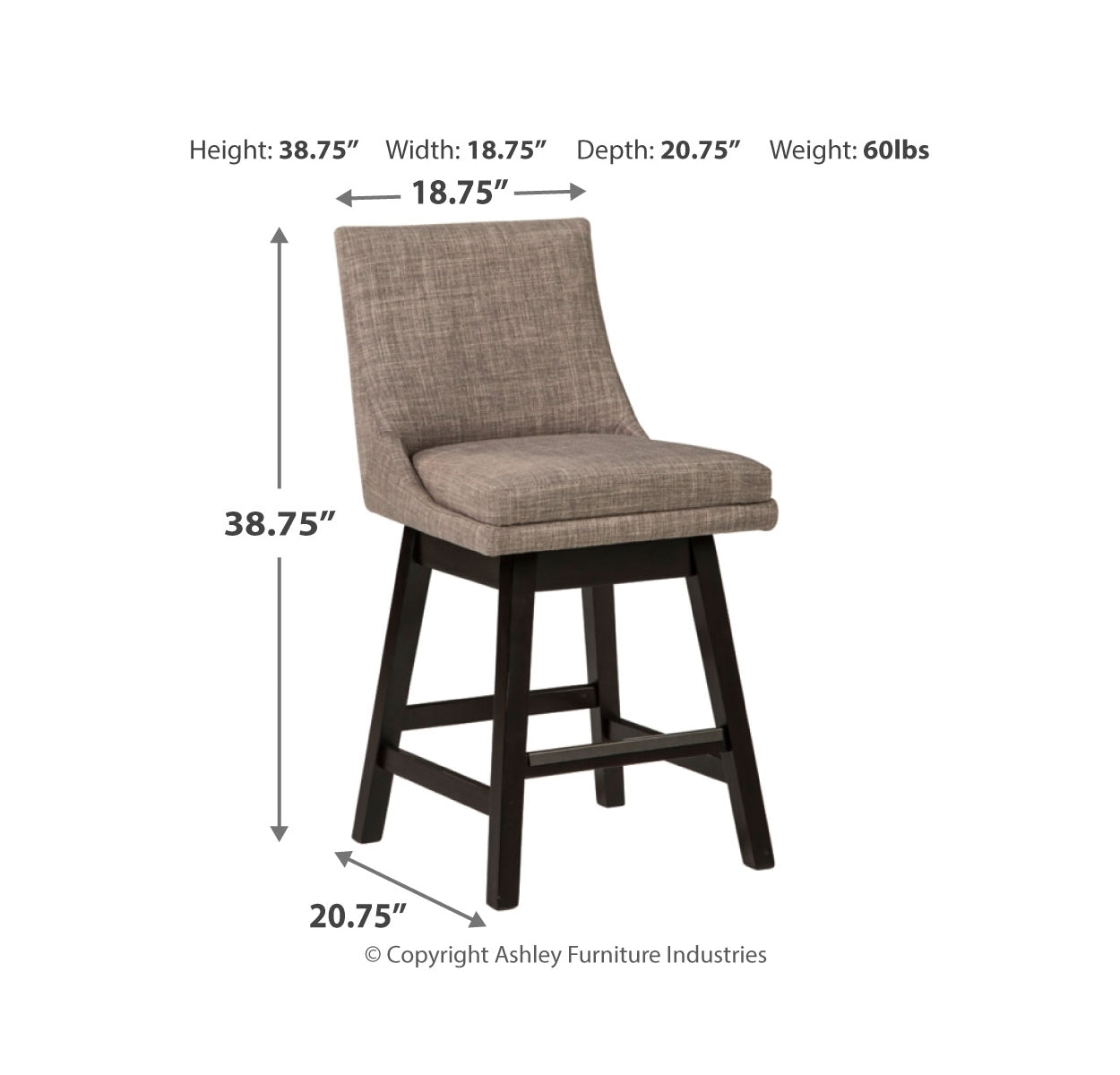 Tallenger Counter Height Bar Stool (Set of 2)