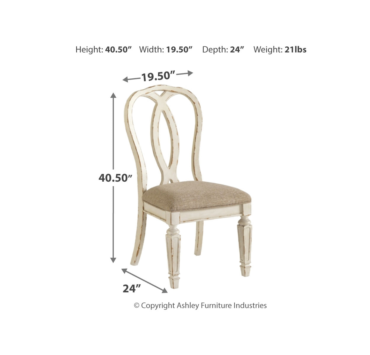 Realyn Dining Table and 6 Chairs with Storage