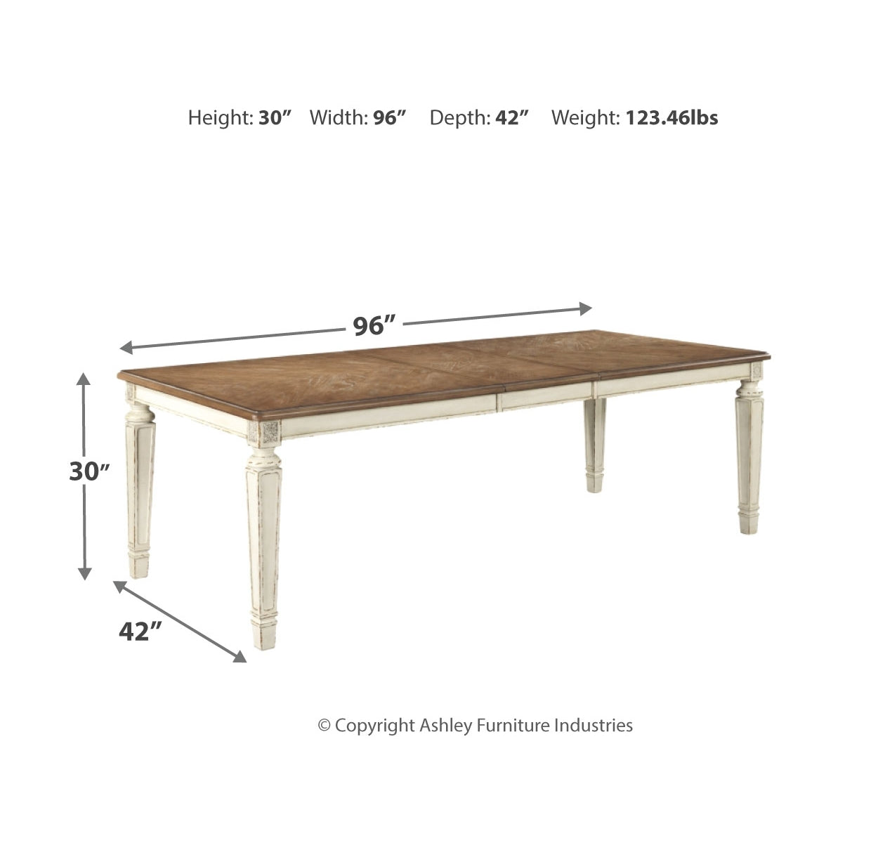 Realyn Dining Extension Table