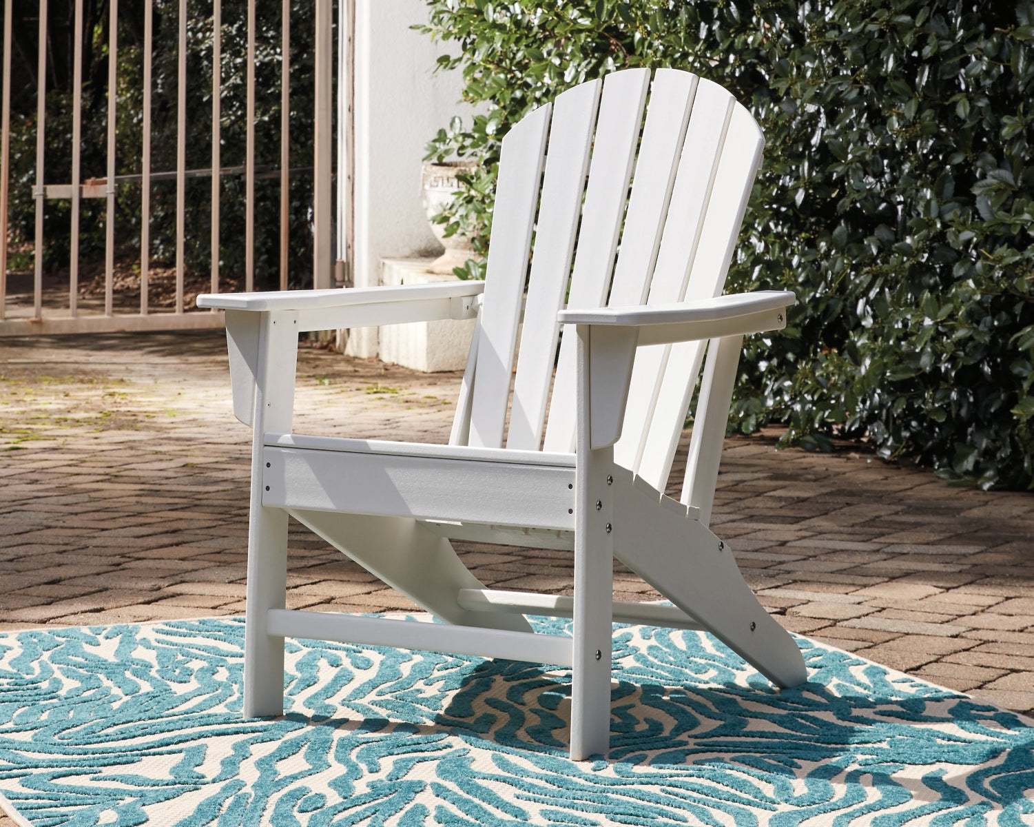 Sundown Treasure 2 Outdoor Adirondack Chairs and Ottomans with Side Table