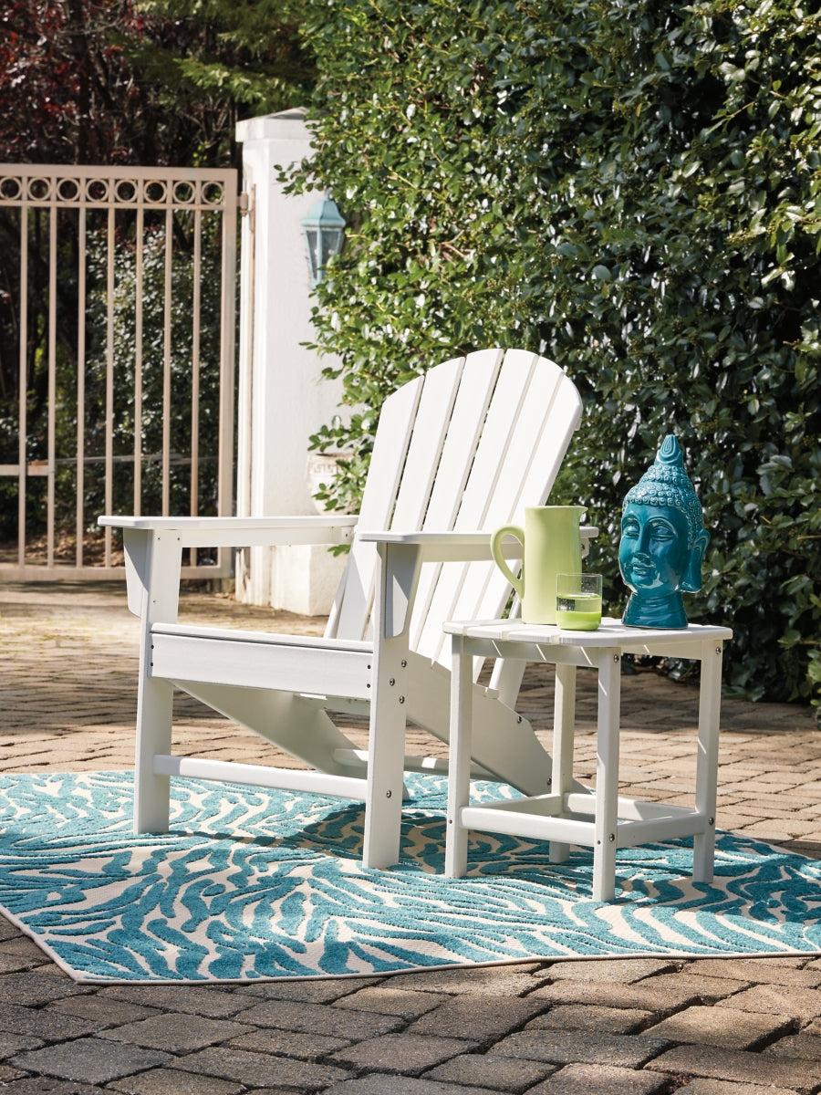 Sundown Treasure 2 Outdoor Adirondack Chairs and Ottomans with Side Table