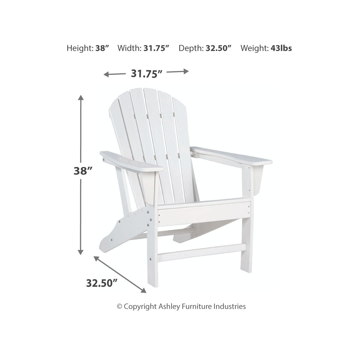 Sundown Treasure 2 Outdoor Adirondack Chairs and Ottomans with Side Table