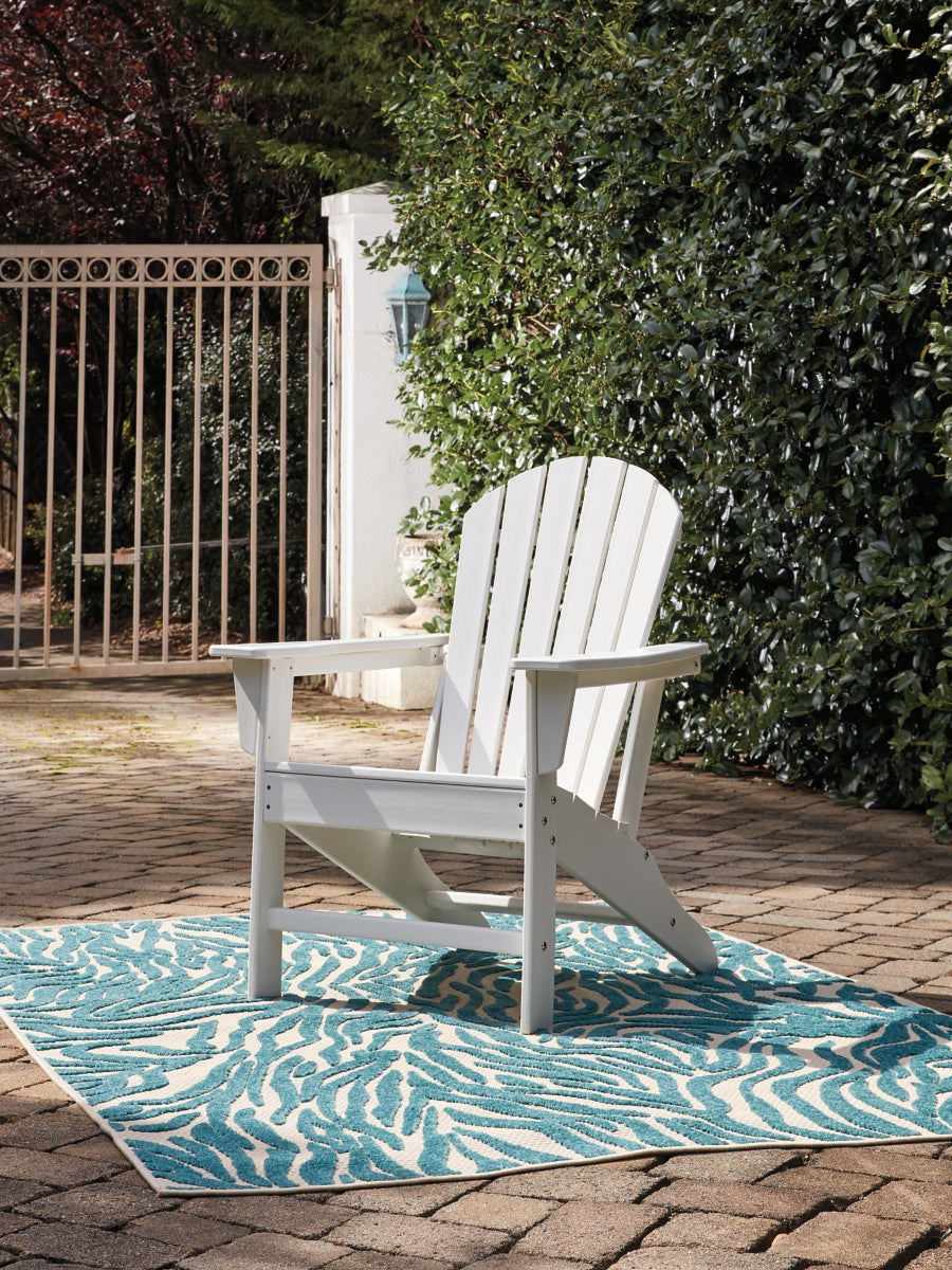 Sundown Treasure 2 Outdoor Adirondack Chairs and Ottomans with Side Table