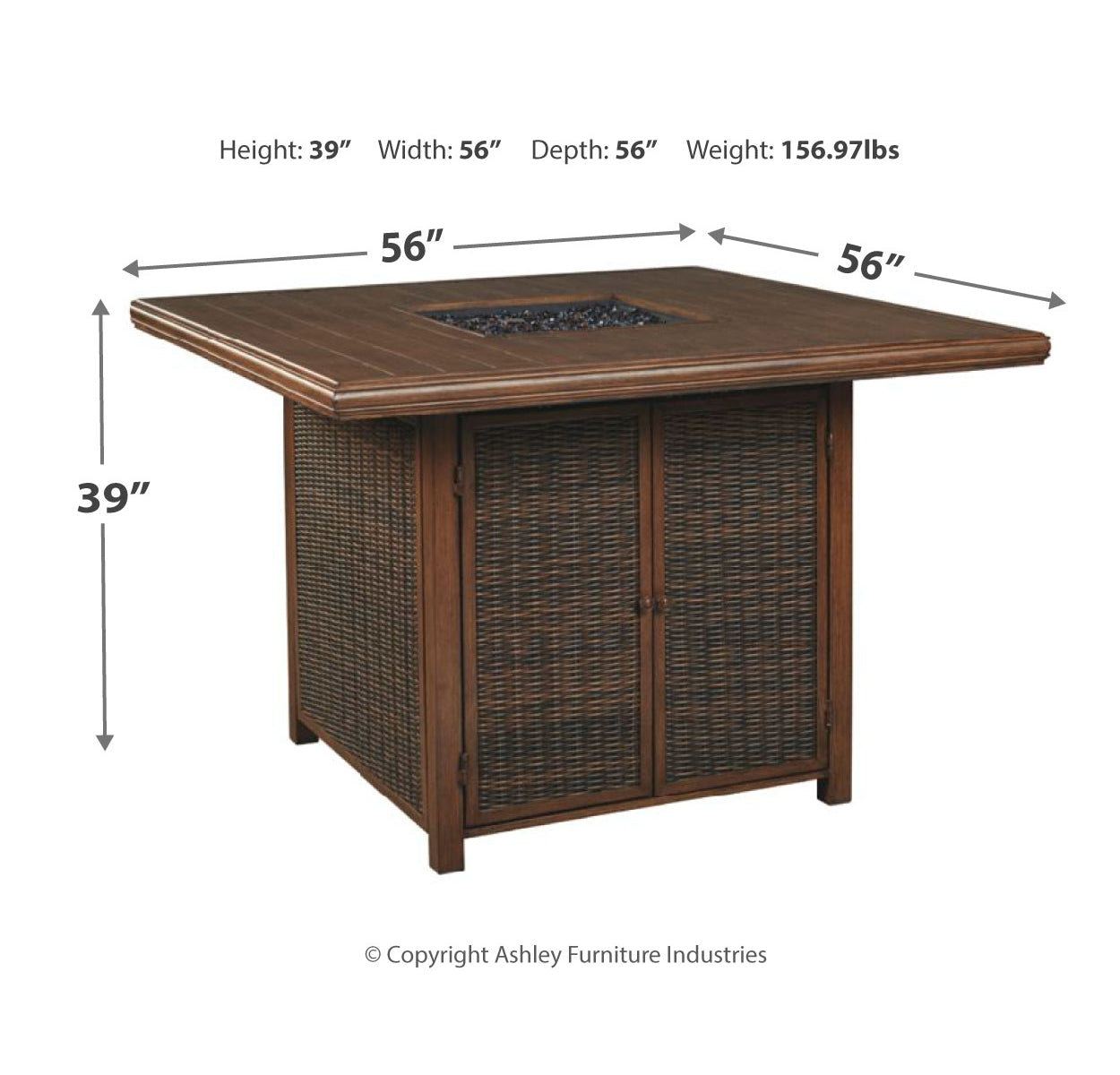 Paradise Trail Outdoor Counter Height Dining Table with 4 Barstools