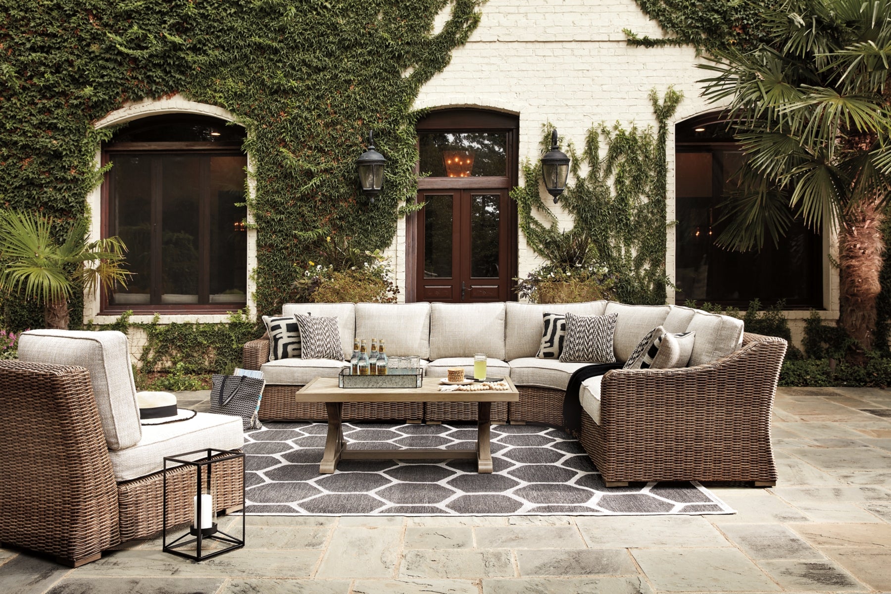 3 piece online patio sectional